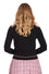 Banned Retro Animal Kingdom Cardigan in Black with Pink Detailing Cats Dogs