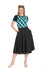Banned Retro Darts and Checks Top Jumper in Teal Knitted Retro Print Argyle