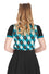 Banned Retro Darts and Checks Top Jumper in Teal Knitted Retro Print Argyle