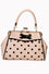 Banned Retro Crazy Little Thing Handbag Purse in Beige and Black
