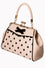 Banned Retro Crazy Little Thing Handbag Purse in Beige and Black