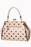 Banned Retro Crazy Little Thing Handbag Purse in Beige and Black