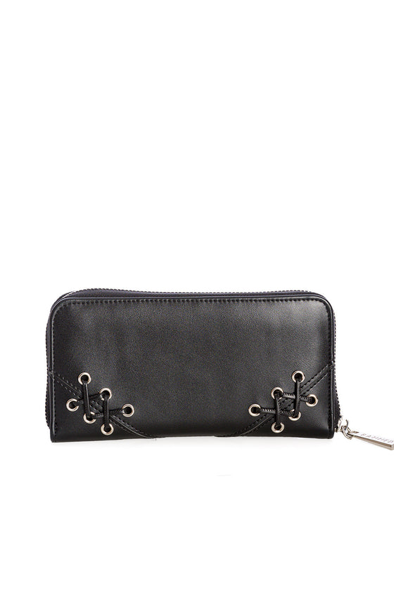 Banned Alternative Chanters Wallet Skull Moon and Lacing Detail
