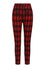Banned Alternative Damien Stretch Skinny Trousers in Red Tartan