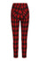 Banned Alternative Damien Stretch Skinny Trousers in Red Tartan