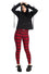 Banned Alternative Damien Stretch Skinny Trousers in Red Tartan