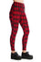 Banned Alternative Damien Stretch Skinny Trousers in Red Tartan