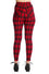 Banned Alternative Damien Stretch Skinny Trousers in Red Tartan