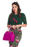 Banned Retro American Vintage Patent Fuschia Handbag Purse