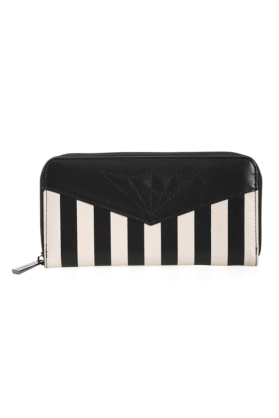 Banned Another Lost Soul Striped Wallet with Webs Beetlejuice