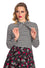 Banned Retro Spooks and Stripes Top with Neck Tie Detail