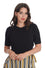 Banned Sweet Sunny Collared Top in Black Knitted