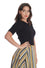 Banned Sweet Sunny Collared Top in Black Knitted