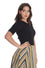 Banned Retro Sweet Sunny Collared Top Jumper in Black Knitted