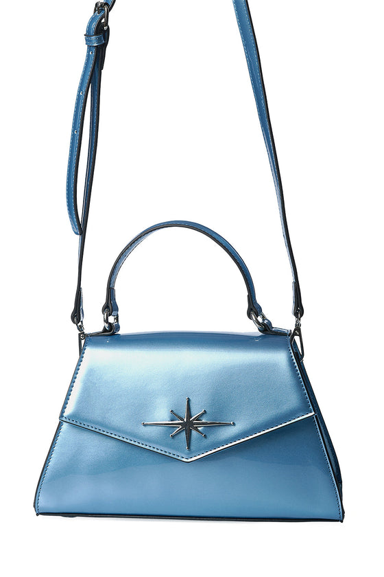 Banned Retro Dance the Night Away Handbag Purse in Blue