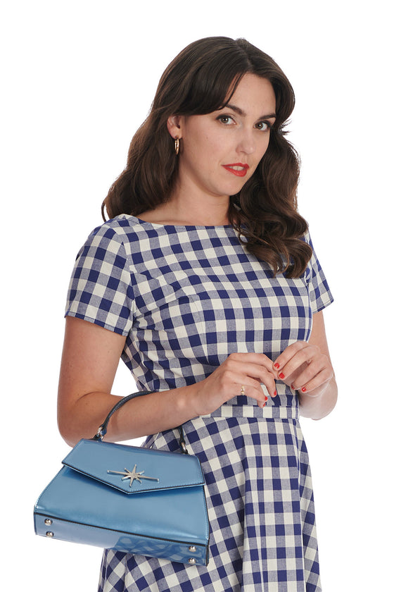 Banned Retro Dance the Night Away Handbag Purse in Blue