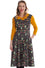 Banned Retro Scandi Hertiage Swing Dress Christmas Foxes Trees Cottage