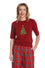 Banned Retro Scandi Tree Top Jumper in Red Knitted Christmas