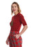 Banned Retro Scandi Tree Top Jumper in Red Knitted Christmas