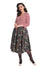 Banned Retro Scandi Heritage Swing Skirt Christmas Trees and Foxes