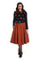 Banned Retro Halloween Hearts Top Jumper in Black Knitted Jack-o-Lantern