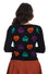 Banned Halloween Hearts Top in Black Knitted Jack-o-Lantern