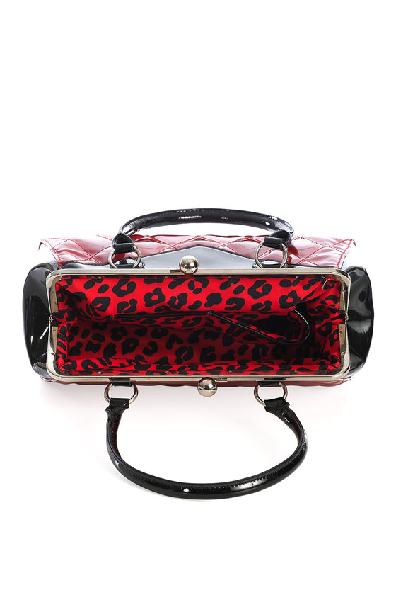 Banned Retro Lily Mae Handbag Purse with Black and Red Retro Styling
