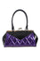 Banned Retro Lily Mae Handbag Purse with Black and Purple Retro Styling