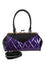 Banned Retro Lily Mae Handbag Purse with Black and Purple Retro Styling