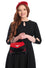 Banned Retro Maybelle Mini Handbag Purse in Red and Black with Web Details