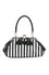 Banned Alternative Night Of Mystery Handbag Purse with Black and White Striped and Bat Bow Detail