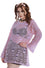 Banned Alternative BFF Mesh Long Oversized Top Goth in Lilac