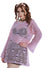 Banned Alternative BFF Mesh Long Oversized Top Goth in Lilac