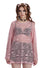 Banned BFF Mesh Long Oversized Top Goth in Pink