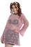 Banned BFF Mesh Long Oversized Top Goth in Pink