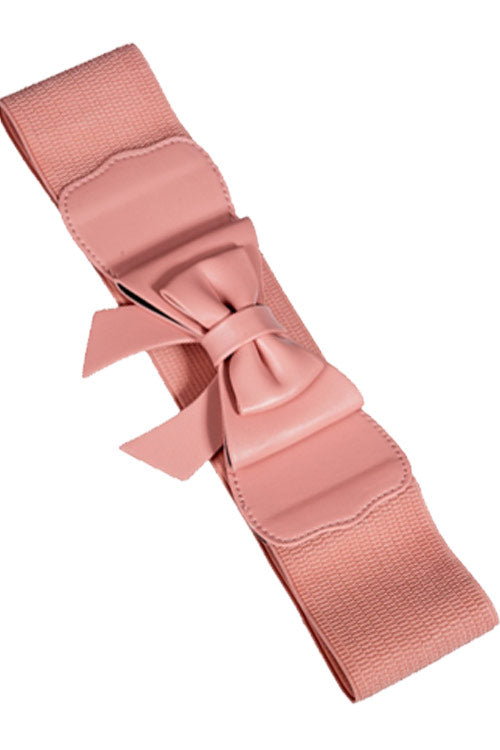 Banned Retro Play it Right Stretch Elastic Belt in Light Pink