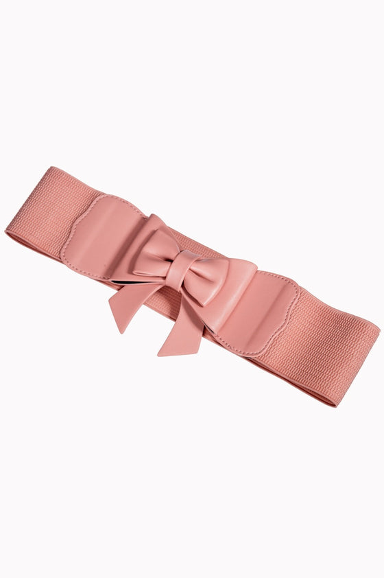 Banned Retro Play it Right Stretch Elastic Belt in Light Pink