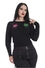 Banned Alternative Alien Space Cat Cardigan in Black with Back Design
