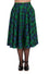 Banned Winter Check Swing Skirt in Green and Blue Check Tartan