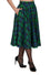 Banned Winter Check Swing Skirt in Green and Blue Check Tartan