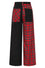 Banned Alternative Babylon Wide Leg Trousers in Black and Red Tartan