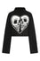 Banned Alternative Amoret Skull Heart Jumper Black and White Knitted