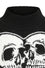 Banned Alternative Amoret Skull Heart Jumper Black and White Knitted