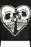 Banned Alternative Amoret Skull Heart Jumper Black and White Knitted