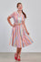 Banned Retro Bella Stripe Shirt Midi Swing Dress with Matching Belt in Rainbow Colours