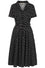 Banned Retro Bella Polkadot Shirt Midi Swing Dress with Matching Belt in Black with White Spots