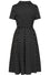 Banned Retro Bella Polkadot Shirt Midi Swing Dress with Matching Belt in Black with White Spots