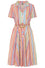 Banned Retro Bella Stripe Shirt Midi Swing Dress with Matching Belt in Rainbow Colours