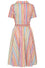 Banned Retro Bella Stripe Shirt Midi Swing Dress with Matching Belt in Rainbow Colours