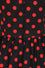 Banned Retro Marilyn Polkadot Midi Swing Dress with Black with Red Spots